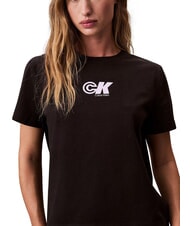 CALVIN KLEIN SS ARCHIVIE LOGO Koszulka z kr&oacute;tkim rękawem czarny - Koszulki i topy damskie - 5