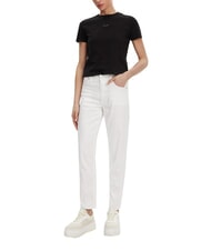 CALVIN KLEIN PLACED INSTITUTIONAL Koszulka z kr&oacute;tkim rękawem czarny - Koszulki i topy damskie - 4