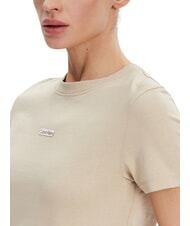CALVIN KLEIN PLACED INSTITUTIONAL Koszulka z kr&oacute;tkim rękawem szary - Koszulki i topy damskie - 3