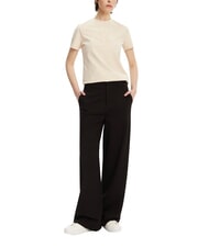 CALVIN KLEIN APPLIQUE REGULAR Koszulka z kr&oacute;tkim rękawem beżowy - Koszulki i topy damskie - 4