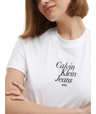 CALVIN KLEIN FONT GRAPHIC REGULAR Koszulka z kr&oacute;tkim rękawem biały - Koszulki i topy damskie - 3