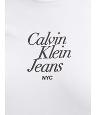 CALVIN KLEIN FONT GRAPHIC REGULAR Koszulka z kr&oacute;tkim rękawem biały - Koszulki i topy damskie - 4