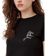 CALVIN KLEIN SCRIPT INSTITUTIONAL Koszulka z kr&oacute;tkim rękawem czarny - Koszulki i topy damskie - 3