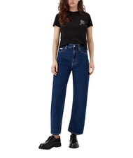 CALVIN KLEIN SCRIPT INSTITUTIONAL Koszulka z kr&oacute;tkim rękawem czarny - Koszulki i topy damskie - 5