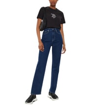 CALVIN KLEIN FONT GRAPHIC REGULAR Koszulka z kr&oacute;tkim rękawem czarny - Koszulki i topy damskie - 3