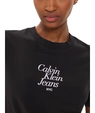 CALVIN KLEIN FONT GRAPHIC REGULAR Koszulka z kr&oacute;tkim rękawem czarny - Koszulki i topy damskie - 4