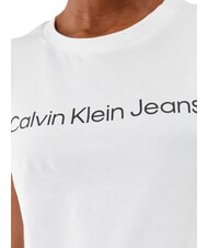 CALVIN KLEIN CORE INSTIT LOGO Koszulka z kr&oacute;tkim rękawem biały - Koszulki i topy damskie - 4