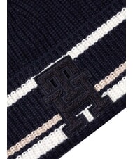 TOMMY HILFIGER MONOGRAM Kapelusz z mieszanki wełny i kaszmiru niebieski - Włosy - 3