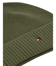 TOMMY HILFIGER TH FLAG Czapka bawełniana z mankietem zielony - Włosy - 3