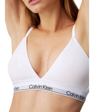 CALVIN KLEIN CK Biustonosz typu bralette z elastycznej bawełny biały - Biustonosze damskie - 3