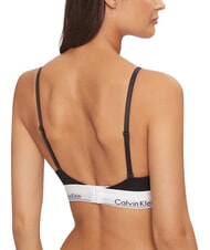 CALVIN KLEIN CK Biustonosz typu bralette z elastycznej bawełny czarny - Biustonosze damskie - 2
