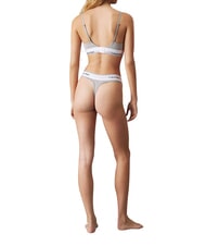 CALVIN KLEIN CK Biustonosz typu bralette z elastycznej bawełny szary - Biustonosze damskie - 4