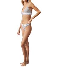 CALVIN KLEIN CK Biustonosz typu bralette z elastycznej bawełny szary - Biustonosze damskie - 6