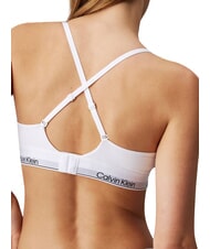 CALVIN KLEIN CK Biustonosz typu bralette z elastycznej bawełny biały - Biustonosze damskie - 4