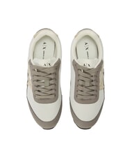 ARMANI EXCHANGE DROP MICROSUEDE Trampki z logo z boku r&oacute;ża pyłowo-s&oacute;lowa - Buty damskie - 4