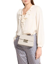 FURLA BELLA Mała sk&oacute;rzana torba st andromeda perła - Torby damskie - 2
