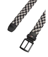 TOMMY HILFIGER DENTON Pasek pleciony czarny - Paski - 2