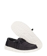 HEY DUDE WENDY STRETCH SOX Mokasyny z elastycznej tkaniny czarno-biały - Buty damskie - 3