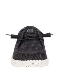 HEY DUDE WENDY STRETCH SOX Mokasyny z elastycznej tkaniny czarno-biały - Buty damskie - 4
