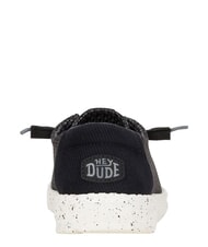 HEY DUDE WENDY STRETCH SOX Mokasyny z elastycznej tkaniny czarno-biały - Buty damskie - 5