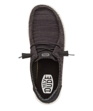 HEY DUDE WENDY STRETCH SOX Mokasyny z elastycznej tkaniny czarno-biały - Buty damskie - 6