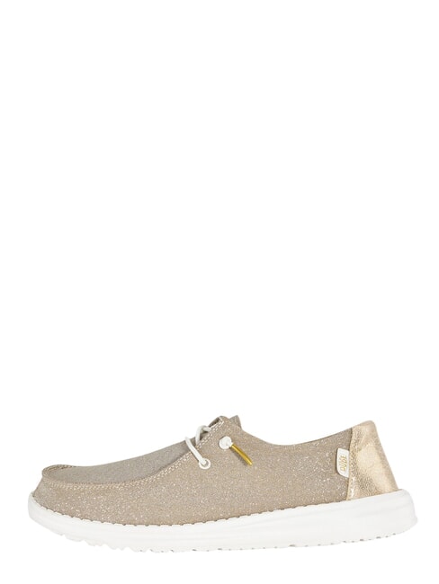 WENDY METALLIC SPARKLE Łatwe w zakładaniu buty z materiału z brokatem złoto - Buty damskie