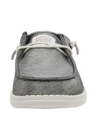 HEY DUDE WENDY METALLIC SPARKLE Łatwe w zakładaniu buty z materiału z brokatem węgiel drzewny - Buty damskie - 4