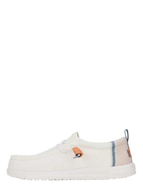WALLY SUMMER LINEN Mokasyny biały/kamienny szary - Buty męskie