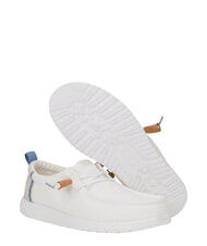 HEY DUDE WALLY SUMMER LINEN Mokasyny biały/kamienny szary - Buty męskie - 3