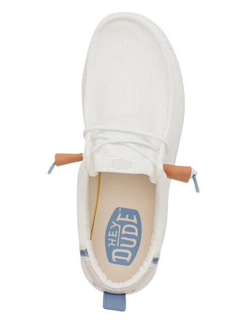 WALLY SUMMER LINEN Mokasyny biały/kamienny szary - Buty męskie