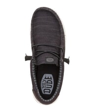 HEY DUDE WALLY STRETCH SOX Mokasyny z siateczki czarno-biały - Buty męskie - 6