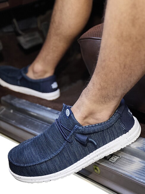 WALLY STRETCH SOX Mokasyny z siateczki marynarka wojenna - Buty męskie