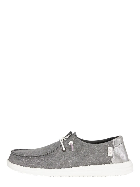 WENDY METALLIC SPARKLE Łatwe w zakładaniu buty z materiału z brokatem węgiel drzewny - Buty damskie