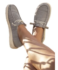 HEY DUDE WENDY STRETCH SOX Mokasyny z elastycznej tkaniny jasnoszary - Buty damskie - 7