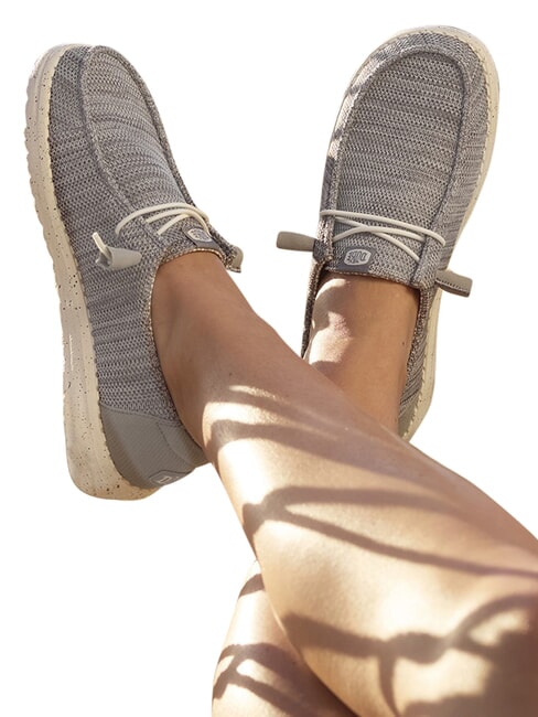 WENDY STRETCH SOX Mokasyny z elastycznej tkaniny jasnoszary - Buty damskie
