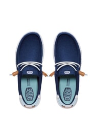 HEY DUDE WALLY SUMMER LINEN Mokasyny granatowa marynarka/wielokolorowa - Buty męskie - 6
