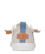 HEY DUDE WALLY SUMMER LINEN Mokasyny biały/kamienny szary - Buty męskie - 5