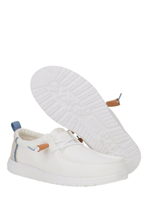 WALLY SUMMER LINEN Mokasyny biały/kamienny szary - Buty męskie
