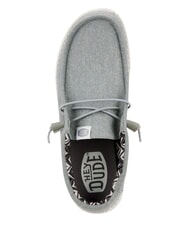 HEY DUDE WALLY CANVAS M Łatwe do zakładania mokasyny z pł&oacute;tna jasnoszary - Buty męskie - 6