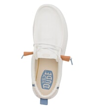 HEY DUDE WALLY SUMMER LINEN Mokasyny biały/kamienny szary - Buty męskie - 6