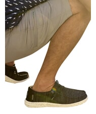 HEY DUDE WALLY STRETCH SOX Mokasyny z siateczki czarno-biały - Buty męskie - 7