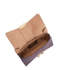 FURLA METROPOLIS Sk&oacute;rzana torba na ramię fioletowy - Torby damskie - 4