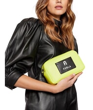 FURLA IRIS Mała torebka z paskiem na ramię fluorescencyjny ż&oacute;łty + czarny - Torby damskie - 2