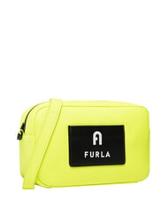 FURLA IRIS Mała torebka z paskiem na ramię fluorescencyjny ż&oacute;łty + czarny - Torby damskie - 5