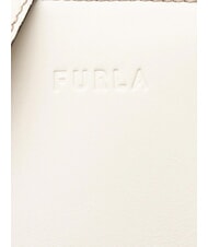 FURLA MIASTELLA Torebka z paskiem na ramię biała bawełna - Torby damskie - 7