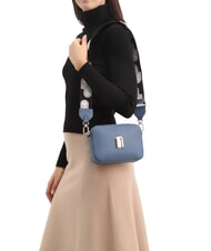 FURLA GARDENIA Torba na aparat fotograficzny ze sk&oacute;ry z nadrukiem keria denim + lodowe odcienie - Torby damskie - 6