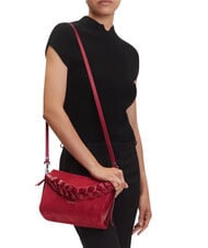 COCCINELLE BOHEME SUEDE BIMATERIAL  Mała torebka z paskiem na ramię sangria - Torby damskie - 2