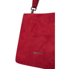 COCCINELLE BOHEME SUEDE BIMATERIAL  Mała torebka z paskiem na ramię sangria - Torby damskie - 4