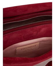COCCINELLE BOHEME SUEDE BIMATERIAL  Mała torebka z paskiem na ramię sangria - Torby damskie - 5
