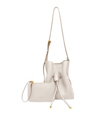 GIANNI CHIARINI SIENNA Sk&oacute;rzana torba na ramię typu wiadro piasek - Torby damskie - 4